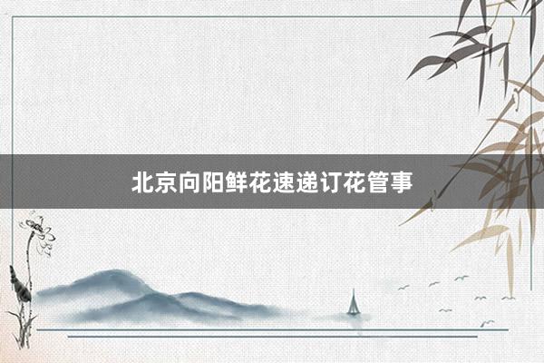 北京向阳鲜花速递订花管事